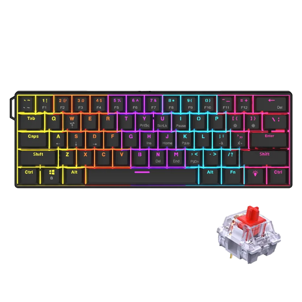 NK61 60% Keyboard (Red Switches)