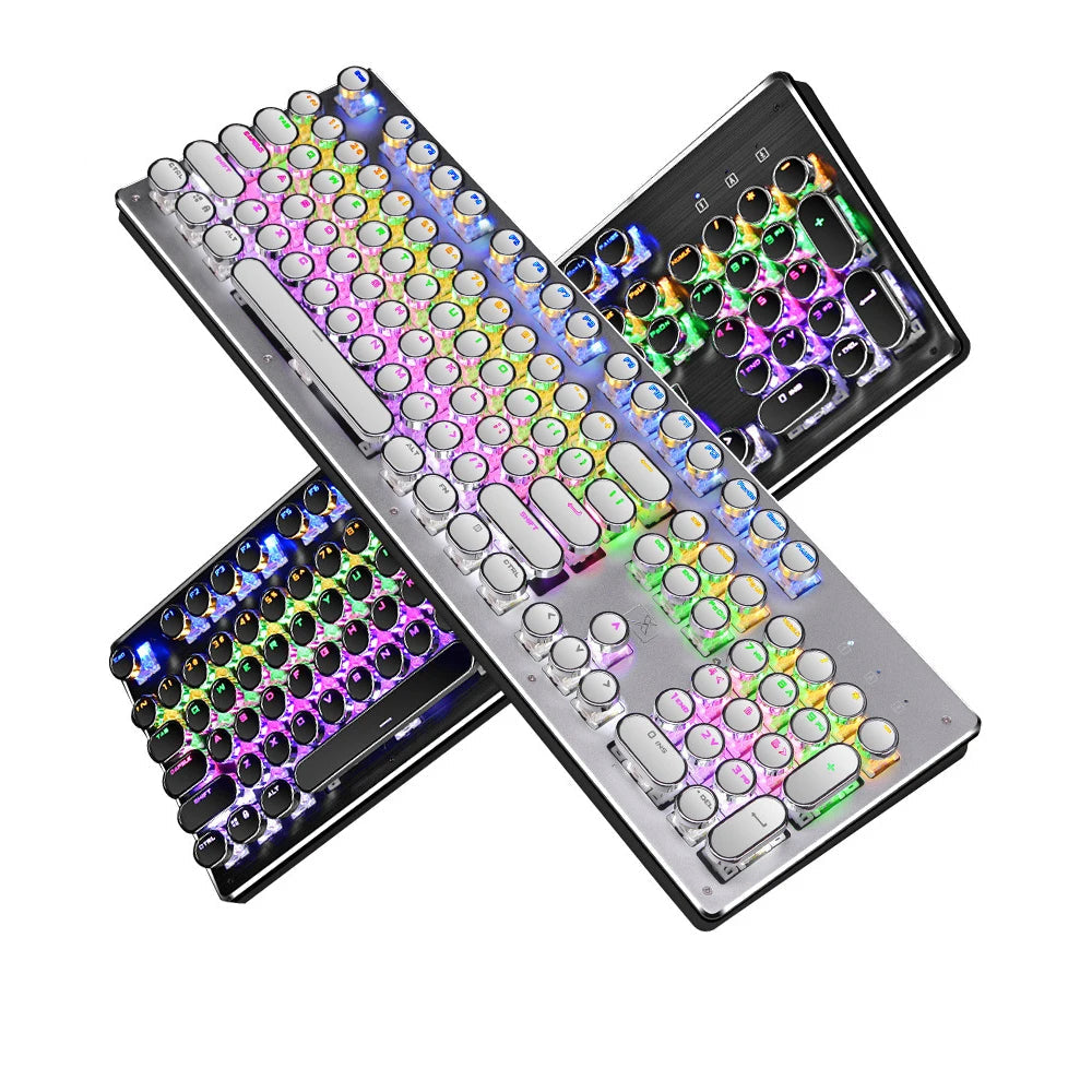 Round Retro PBT Keycap Set (104 Keys)
