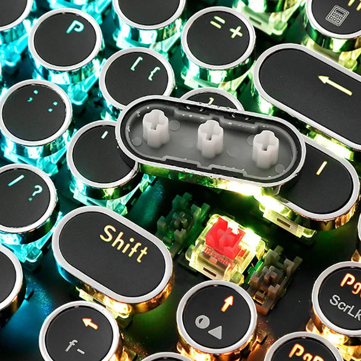 Round Retro PBT Keycap Set (104 Keys)