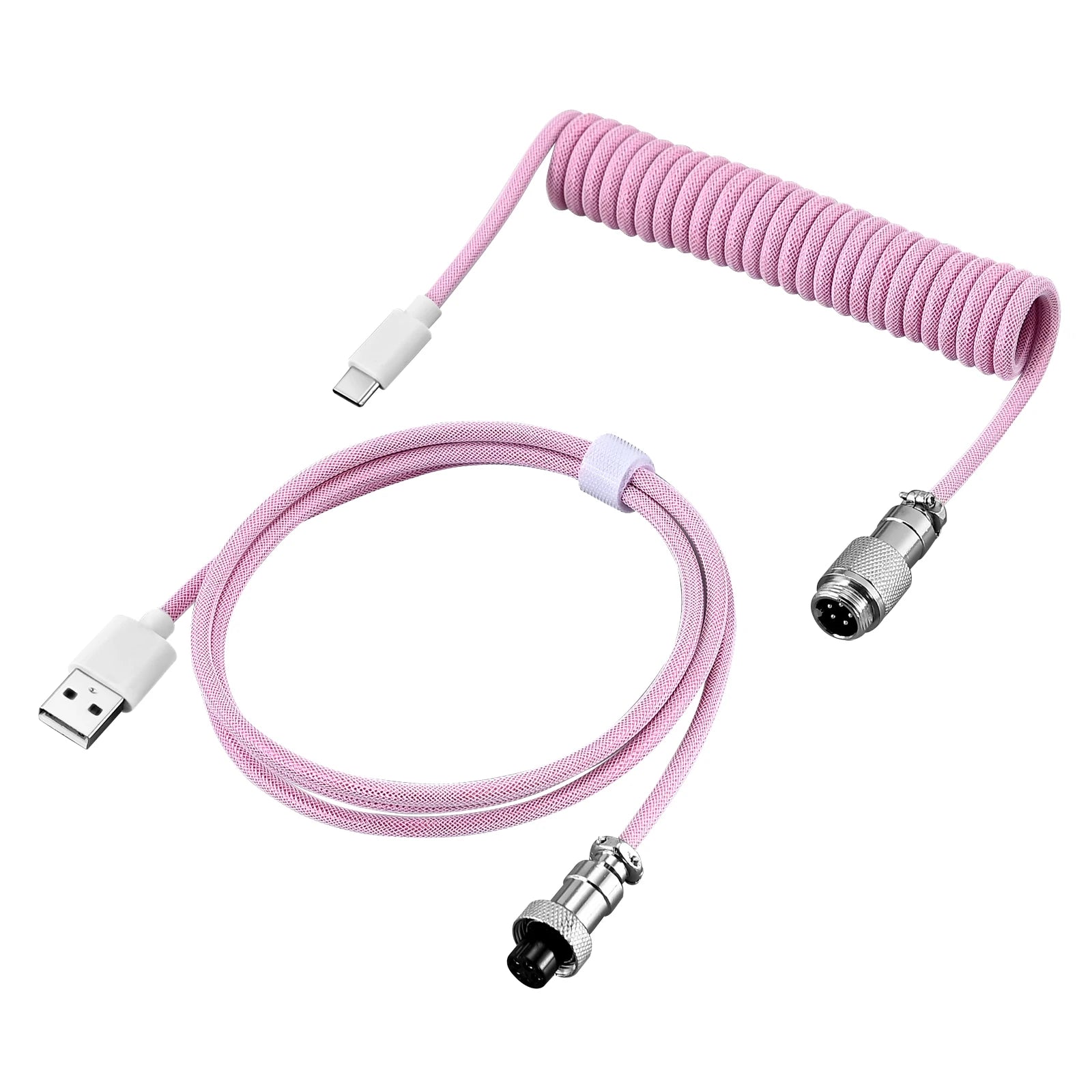 Coiled Keyboard Cable (Pink)