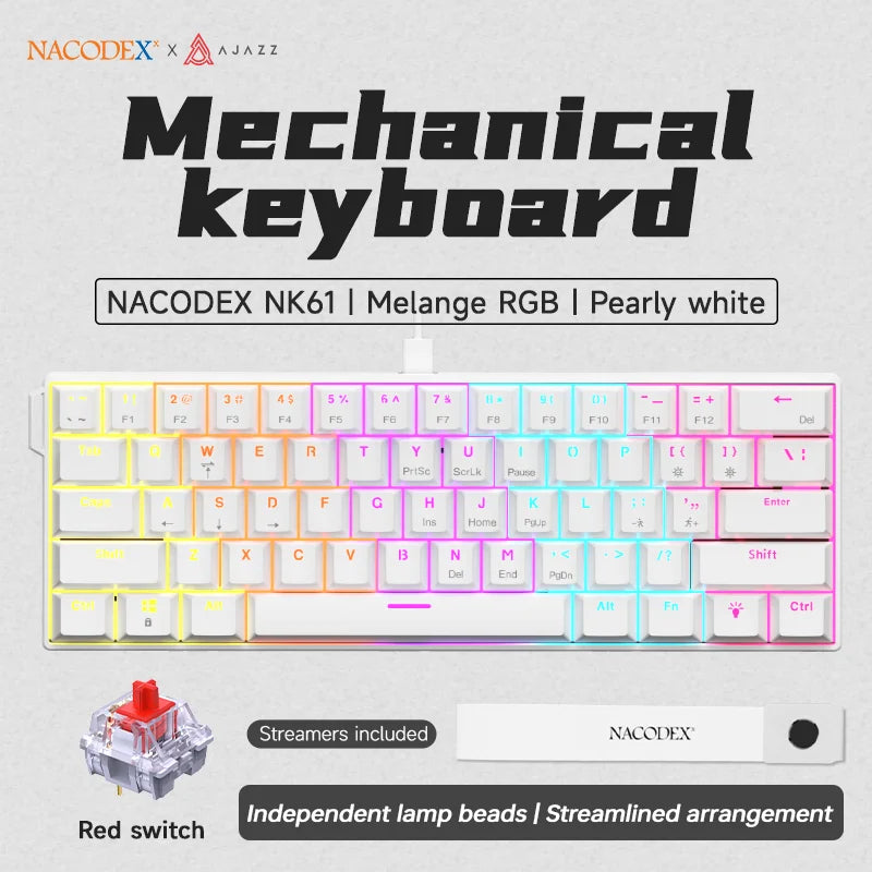 NK61 60% Keyboard (Red Switches)