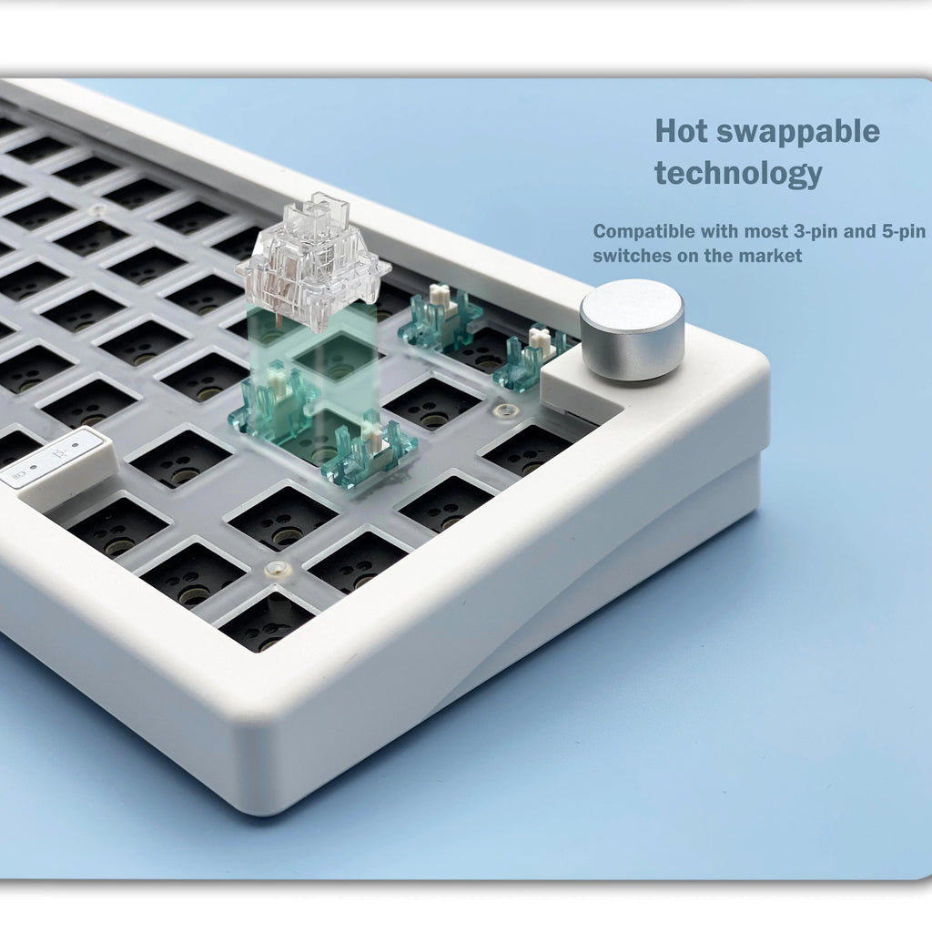 GMK67 Barebone 65% Keyboard (White or Black)