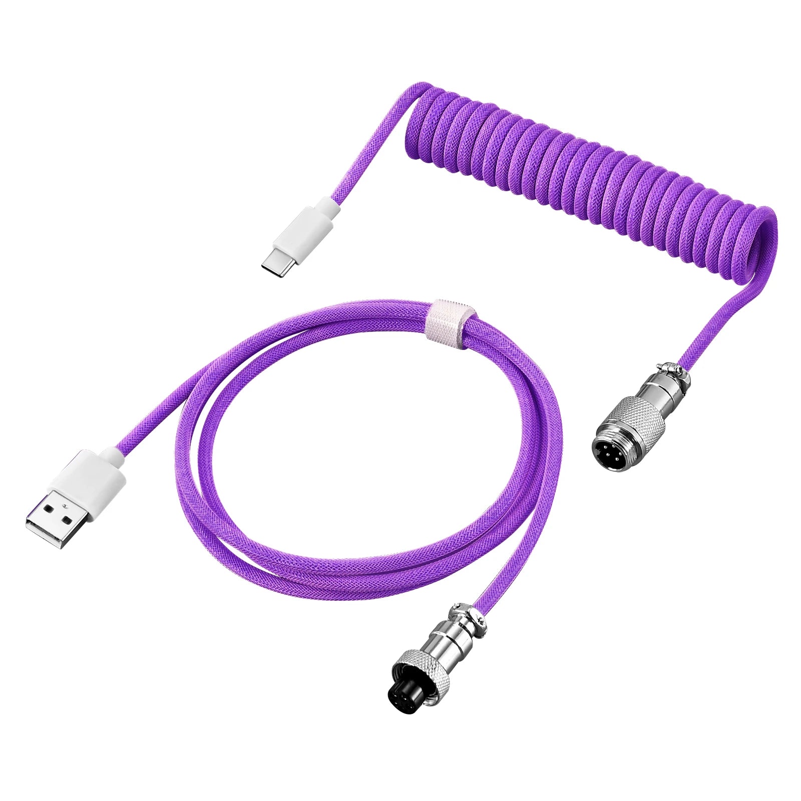 Coiled Keyboard Cable (Purple)