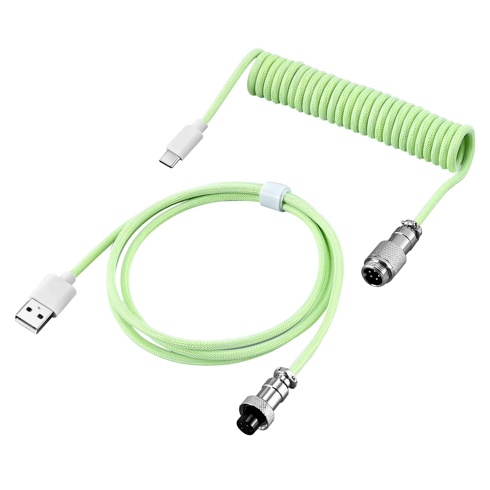 Coiled Keyboard Cable (Green)