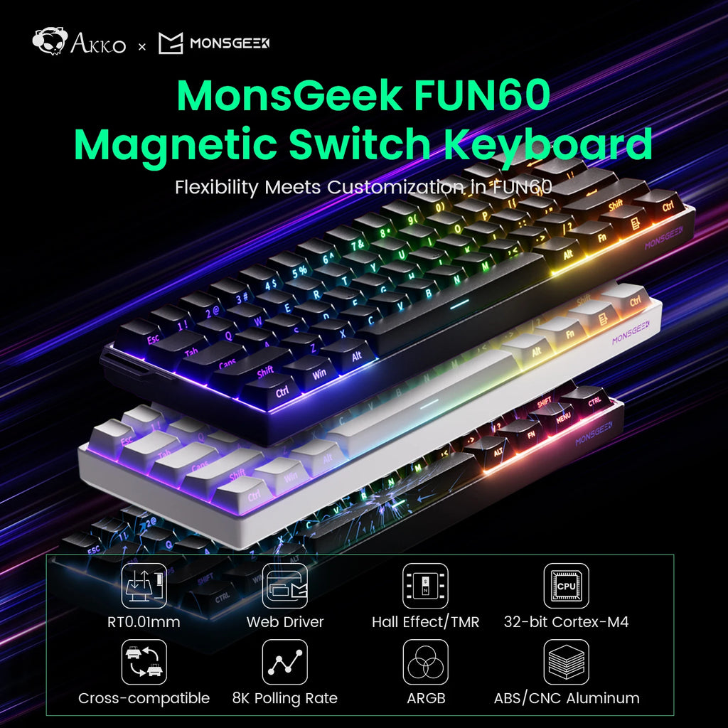 Akko MonsGeek FUN60 Pro Wired (White)