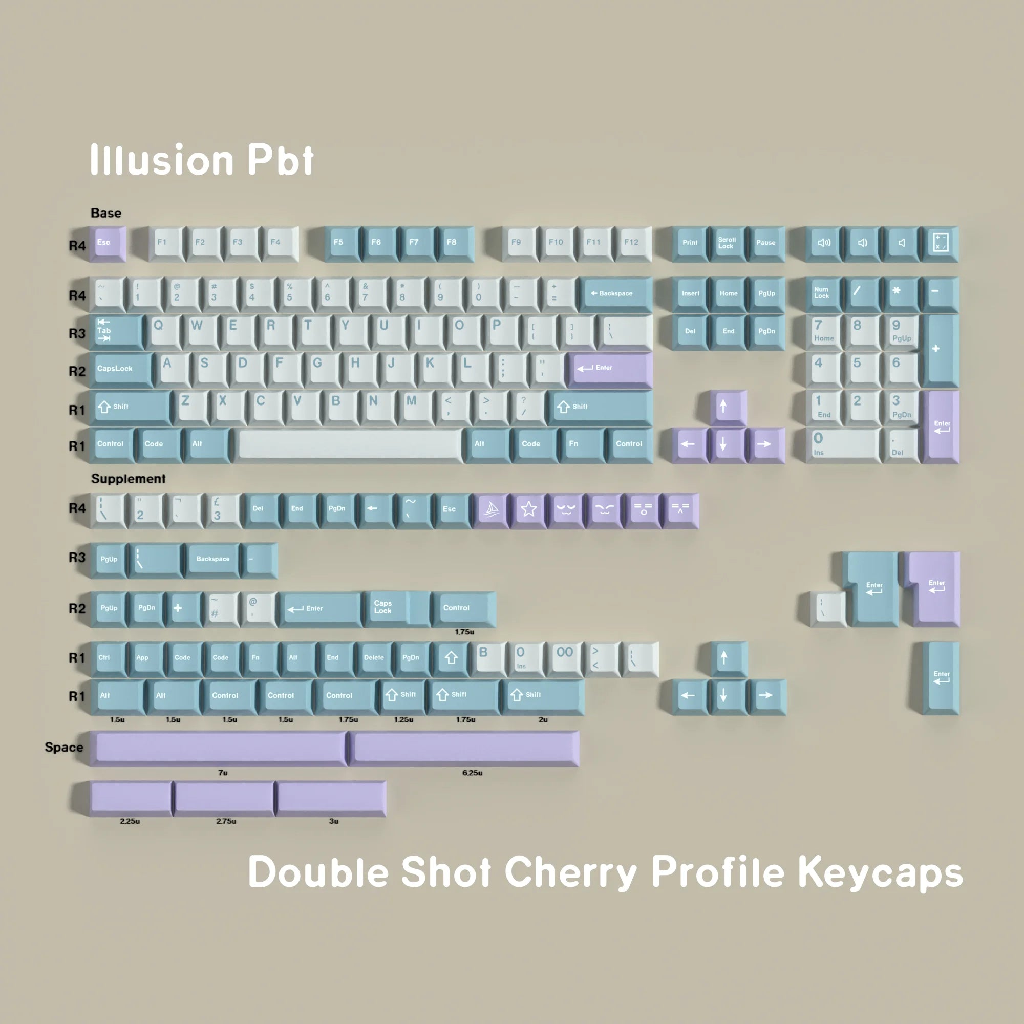 Illusion PBT Keycaps Set