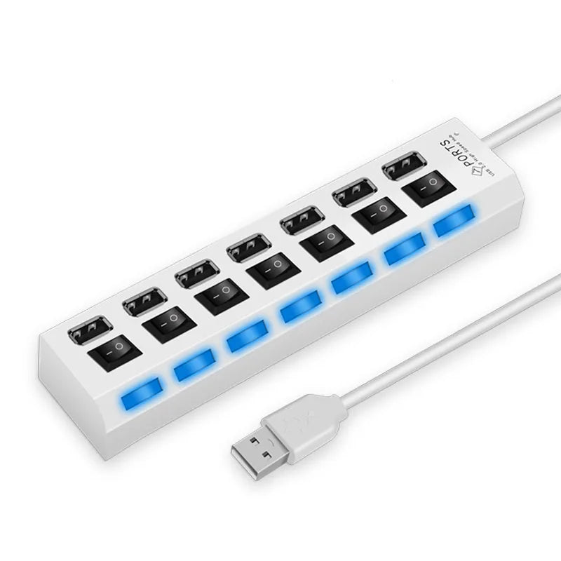USB 2.0 Hub (4-7 Port Splitter)