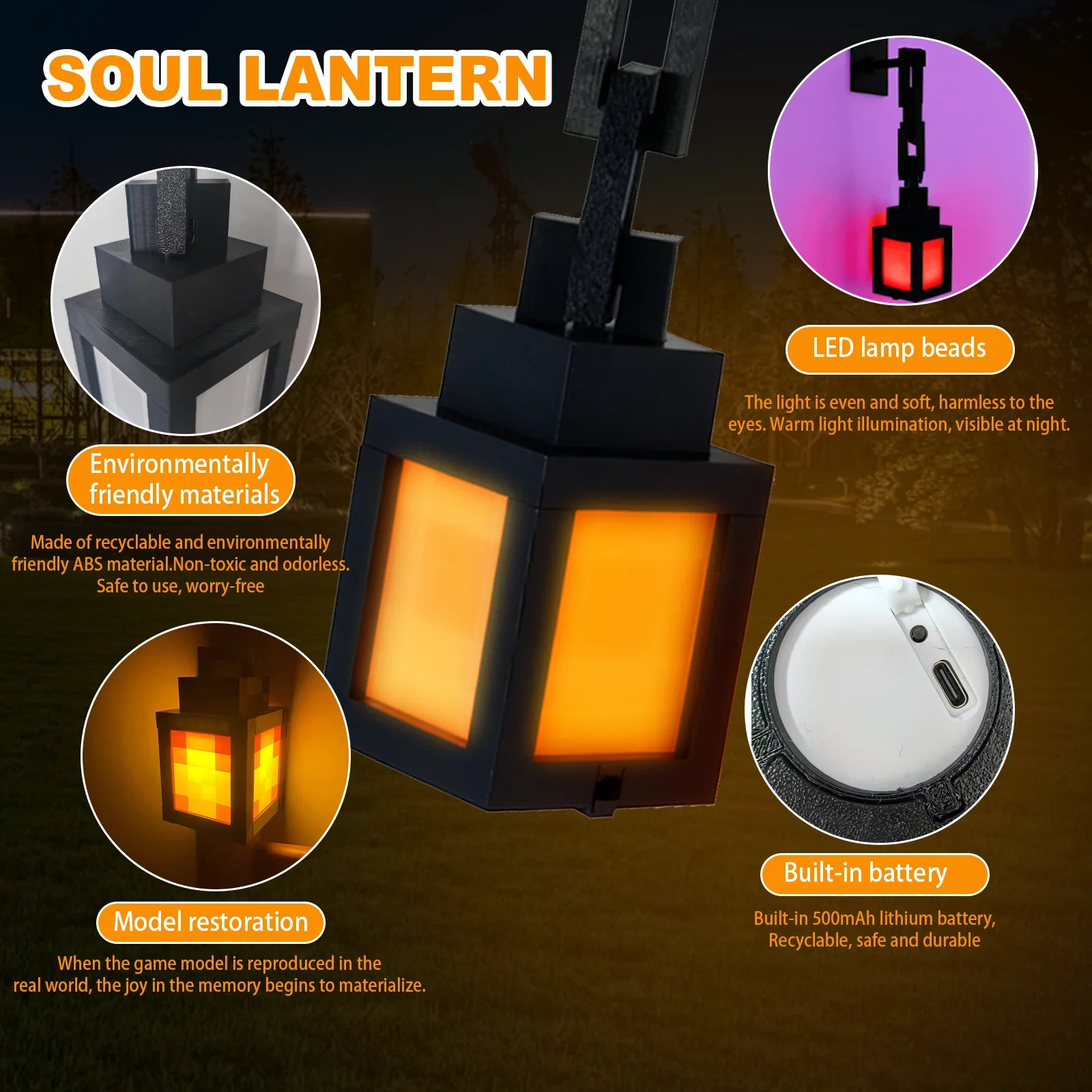 Minecraft Lantern (16 Colors)