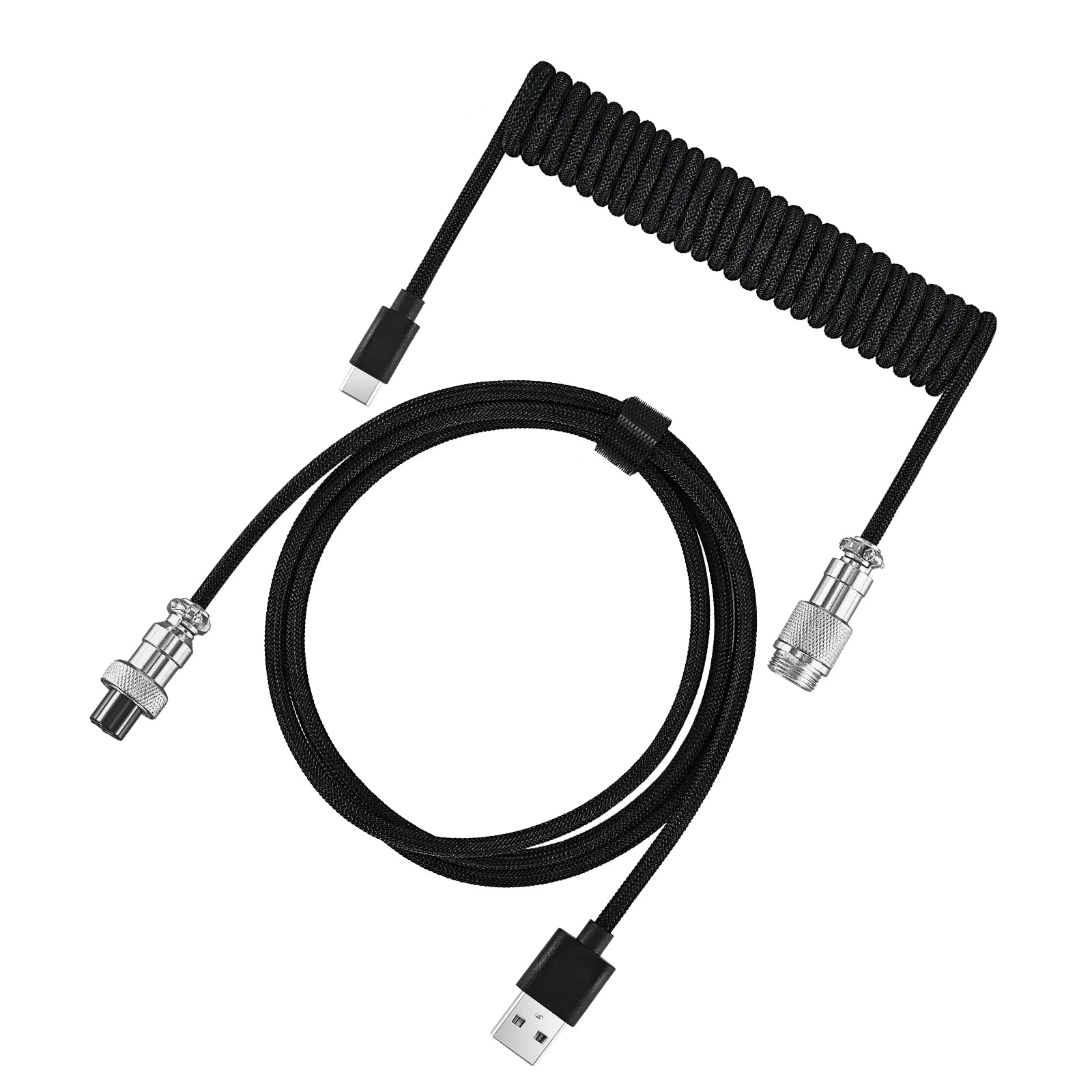Coiled Keyboard Cable (Black)