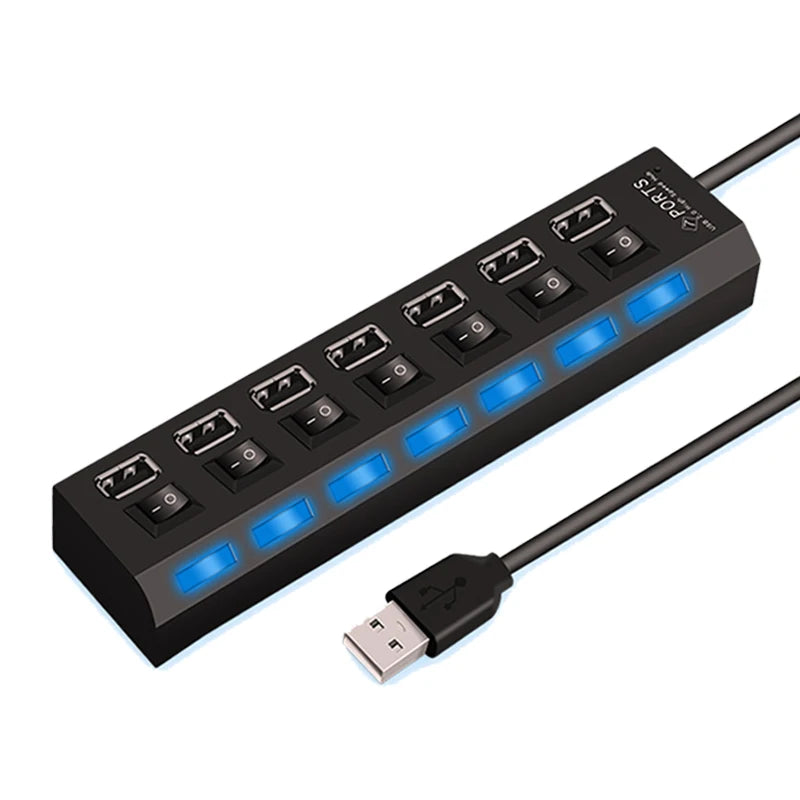 USB 2.0 Hub (4-7 Port Splitter)