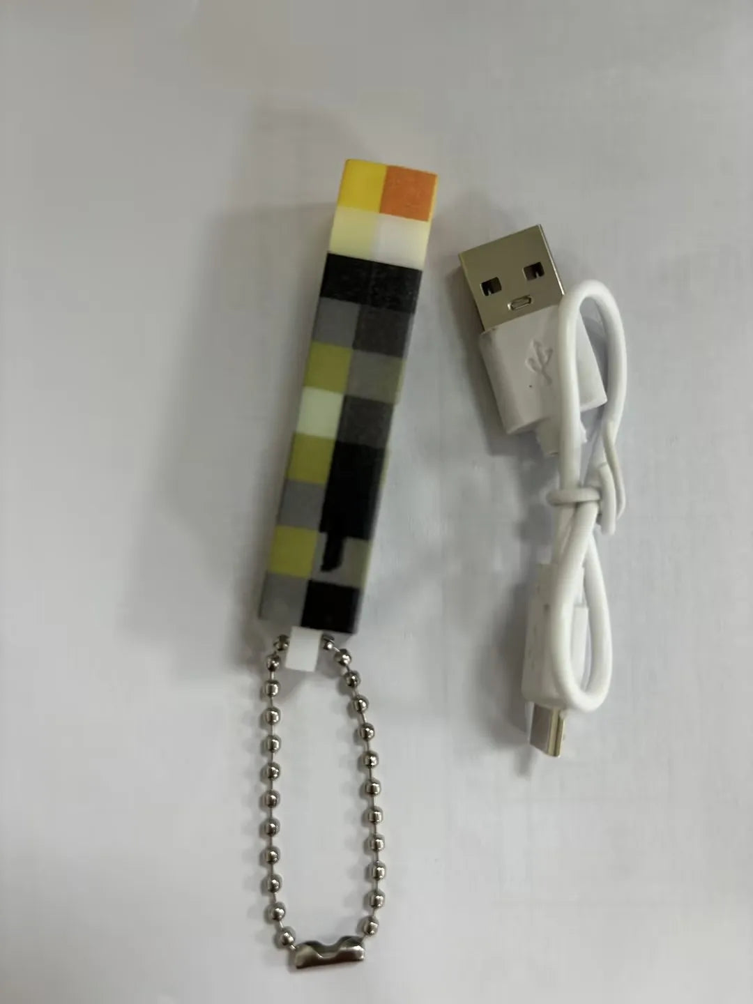 Minecraft Inspired Torch Keychain (LED Light)