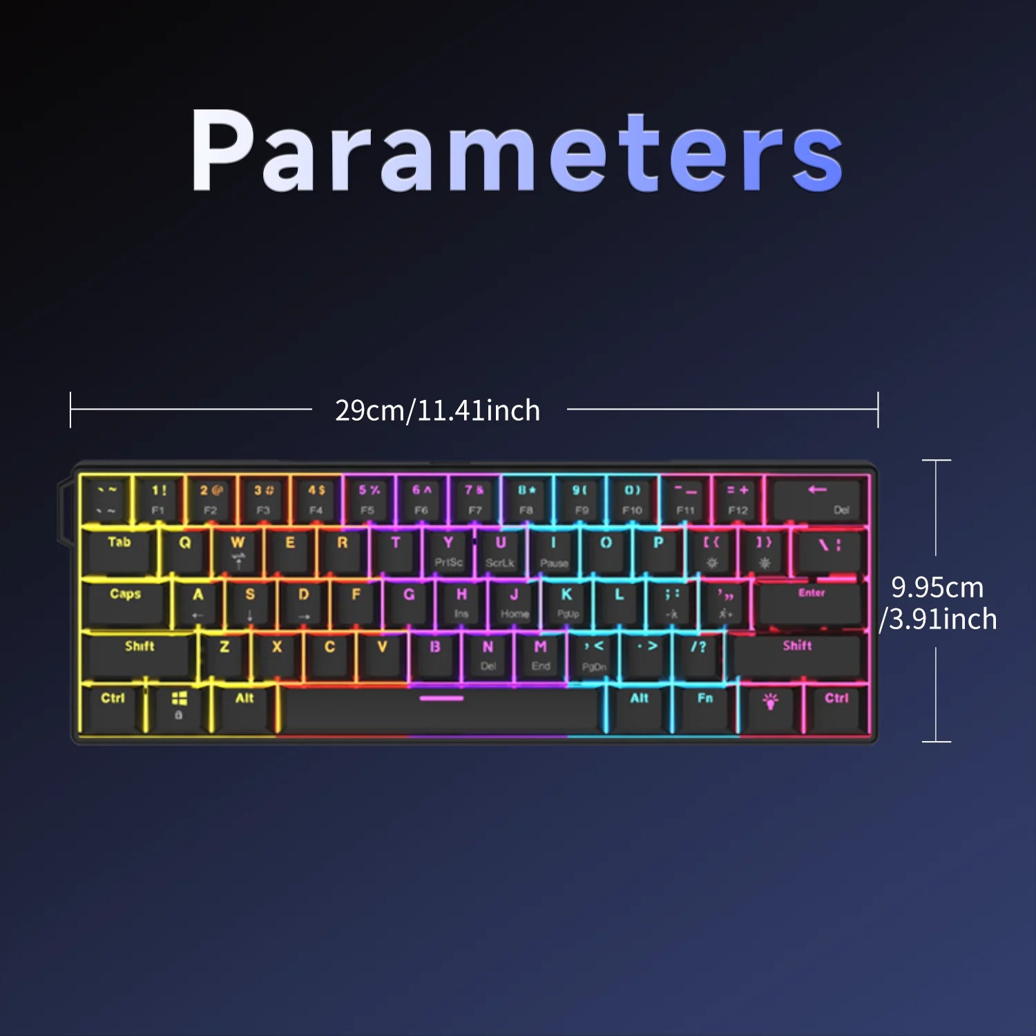 NK61 60% Keyboard (Red Switches)