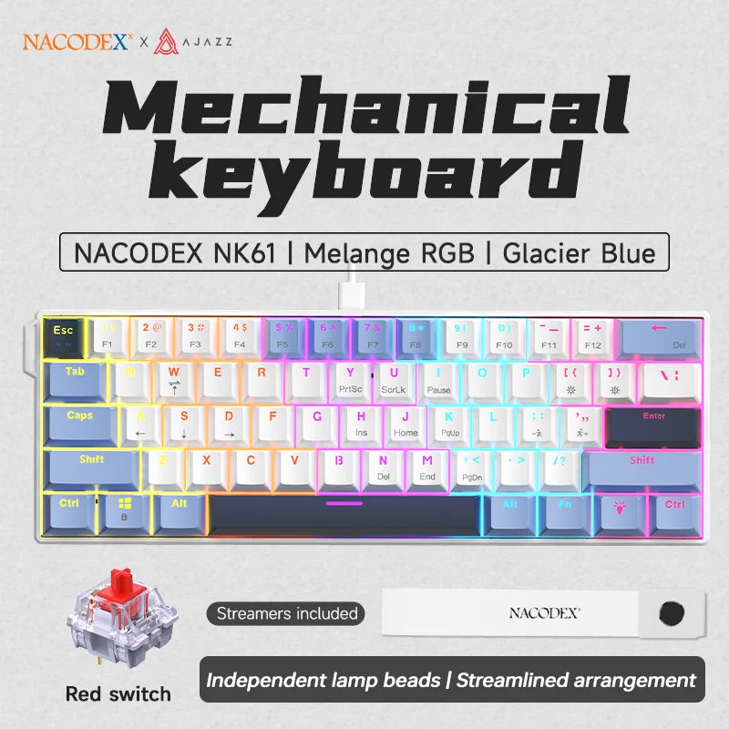 NK61 60% Keyboard (Red Switches)