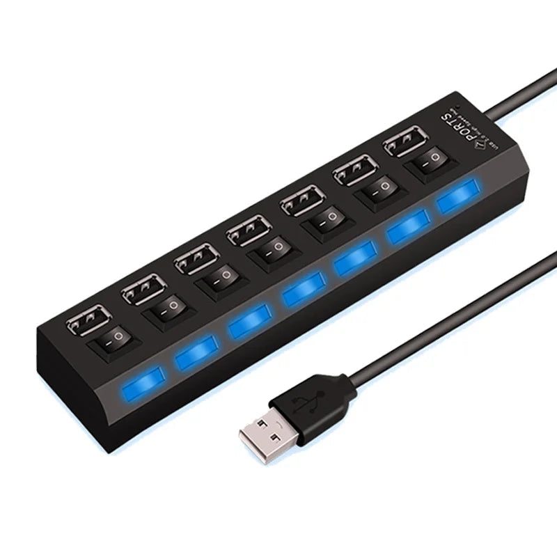 USB 2.0 Hub (4-7 Port Splitter)