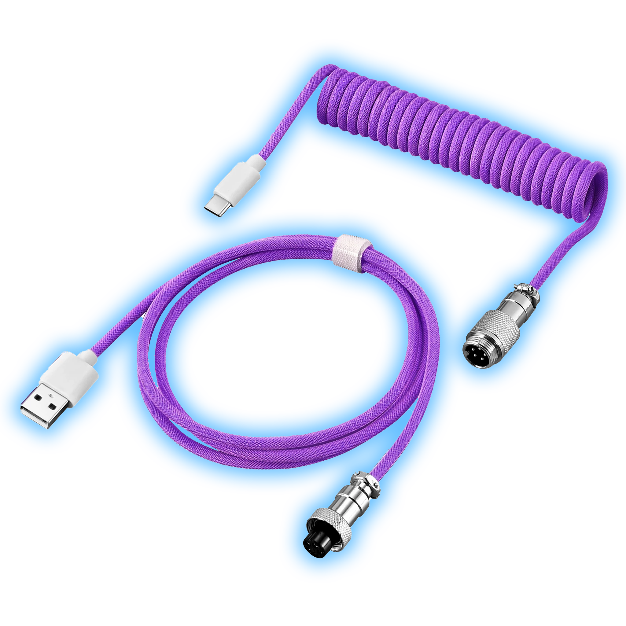 Coiled Keyboard Cable (Purple)