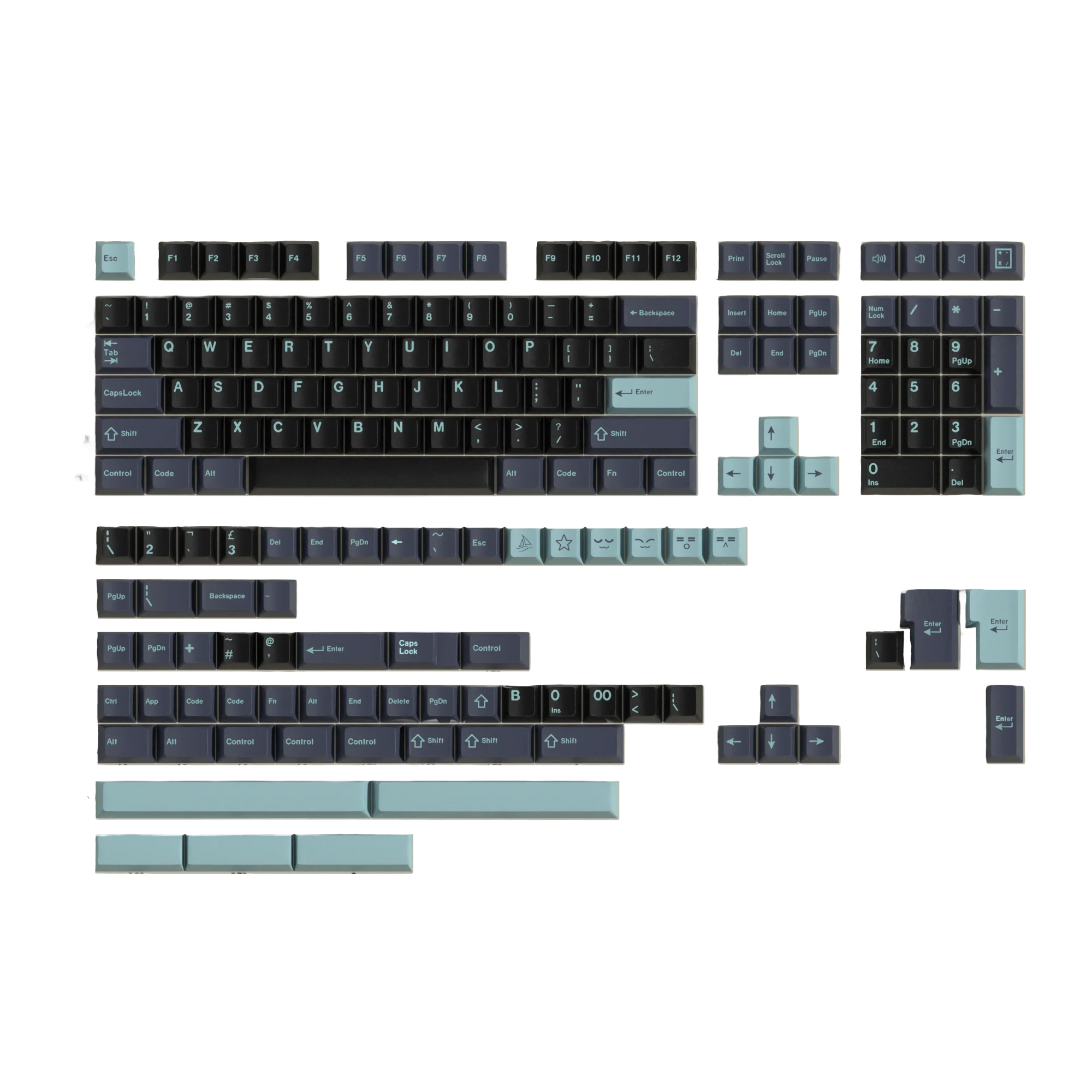 Hammerhead Dark PBT Keycaps Set