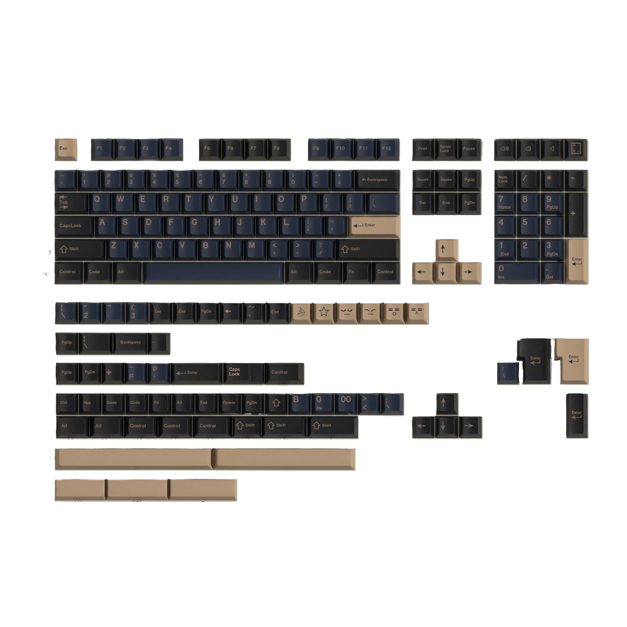 Blue-Samurai PBT Keycaps Set