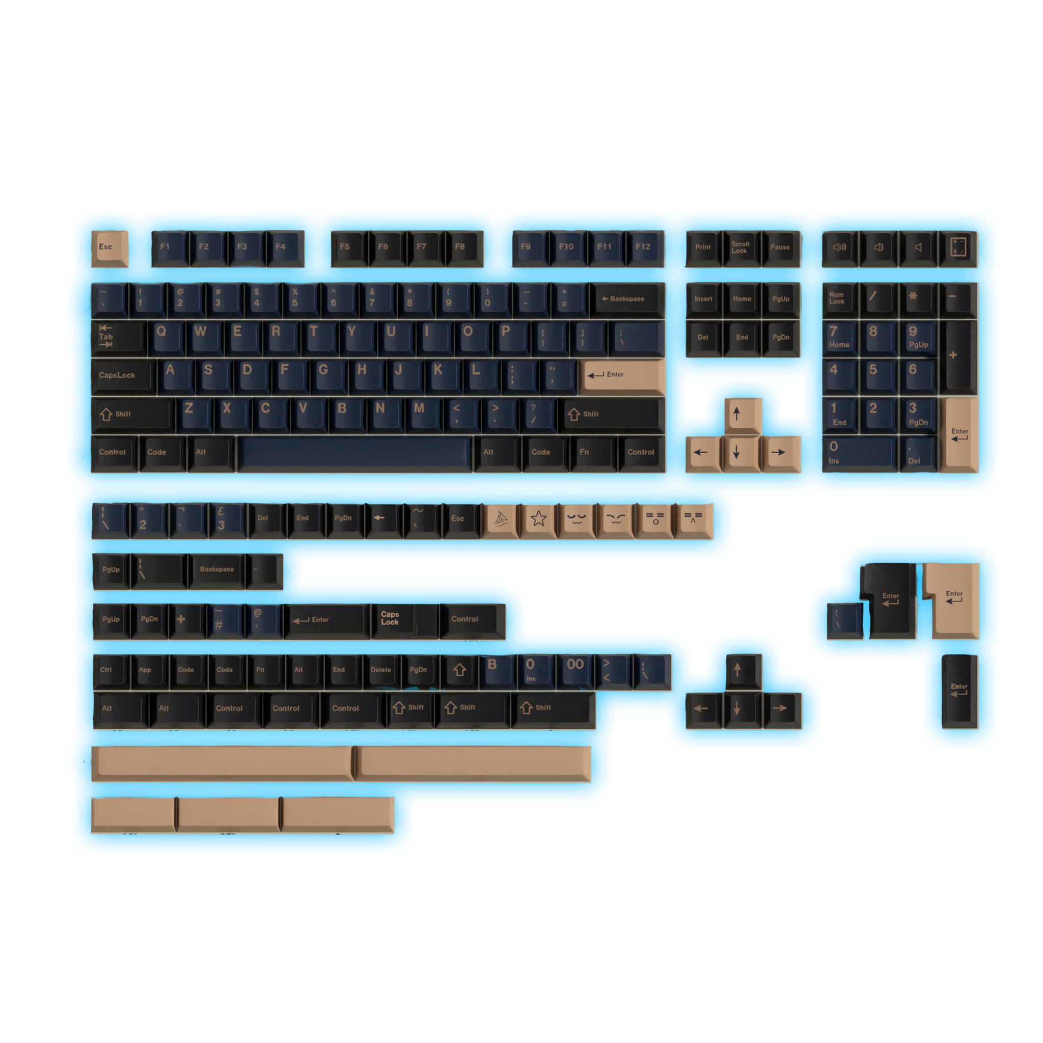 Blue-Samurai PBT Keycaps Set