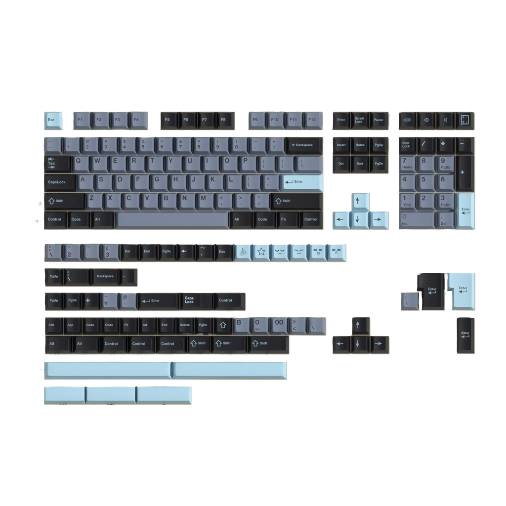 8008 Blue Keycaps Set