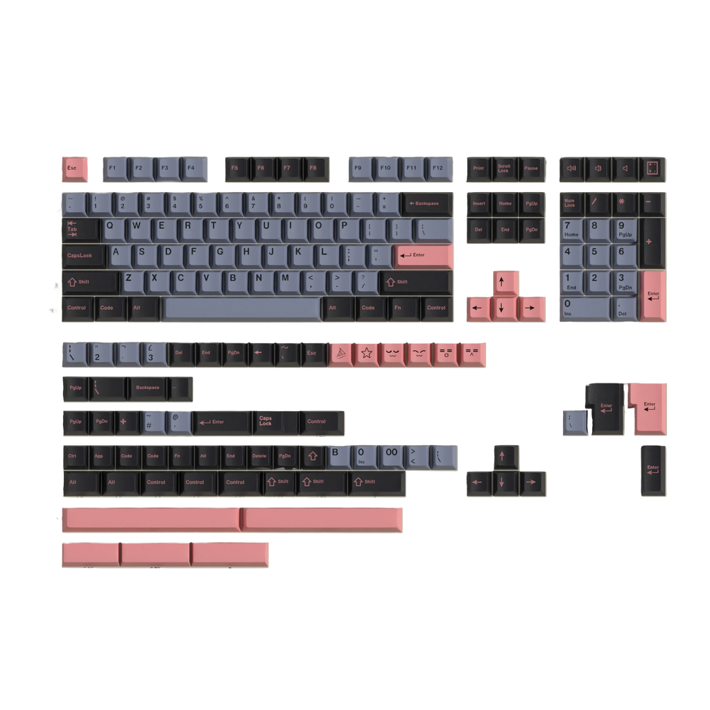 8008 Red PBT Keycaps Set
