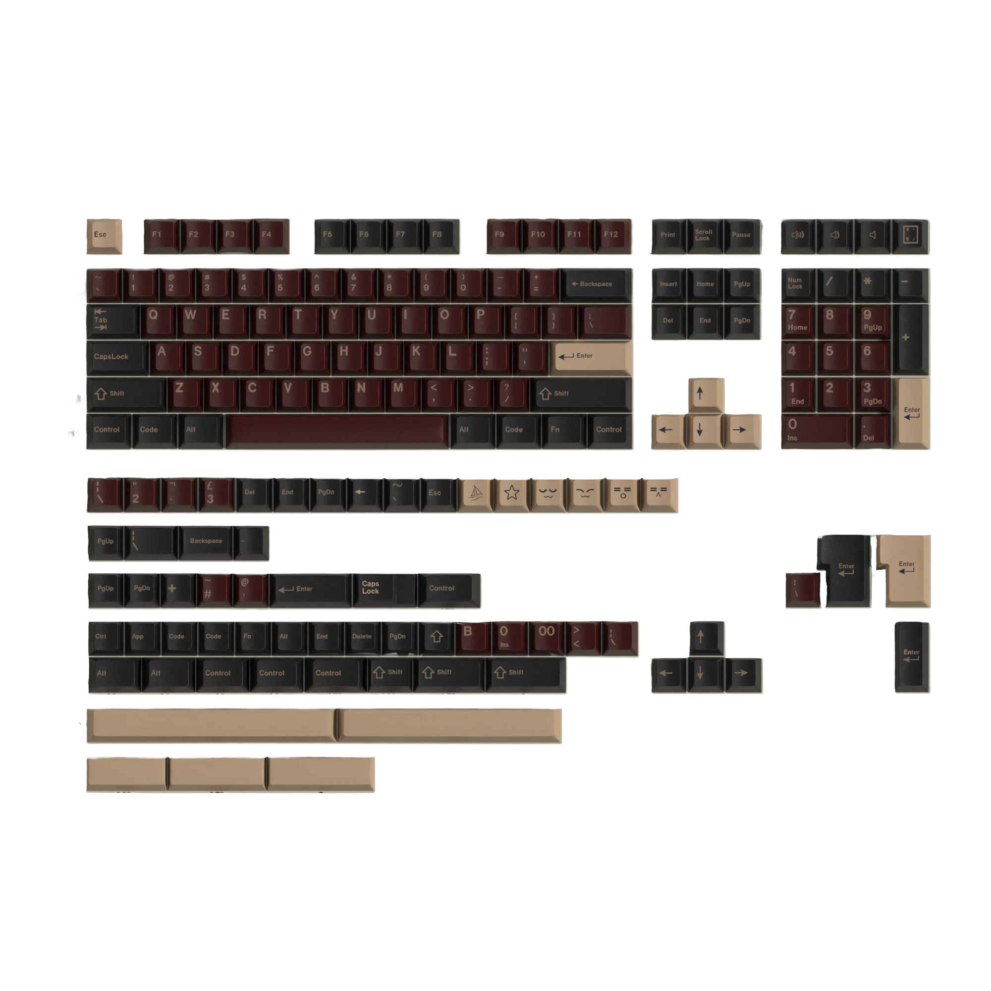 Red-Samurai PBT Keycaps Set