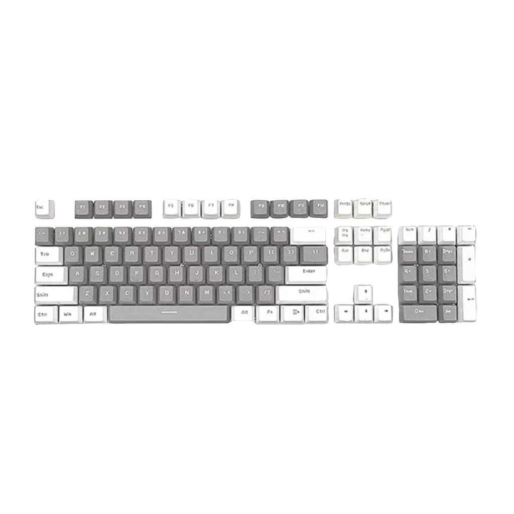 ABS Keycaps Set – 104 Keys (Grey/White)