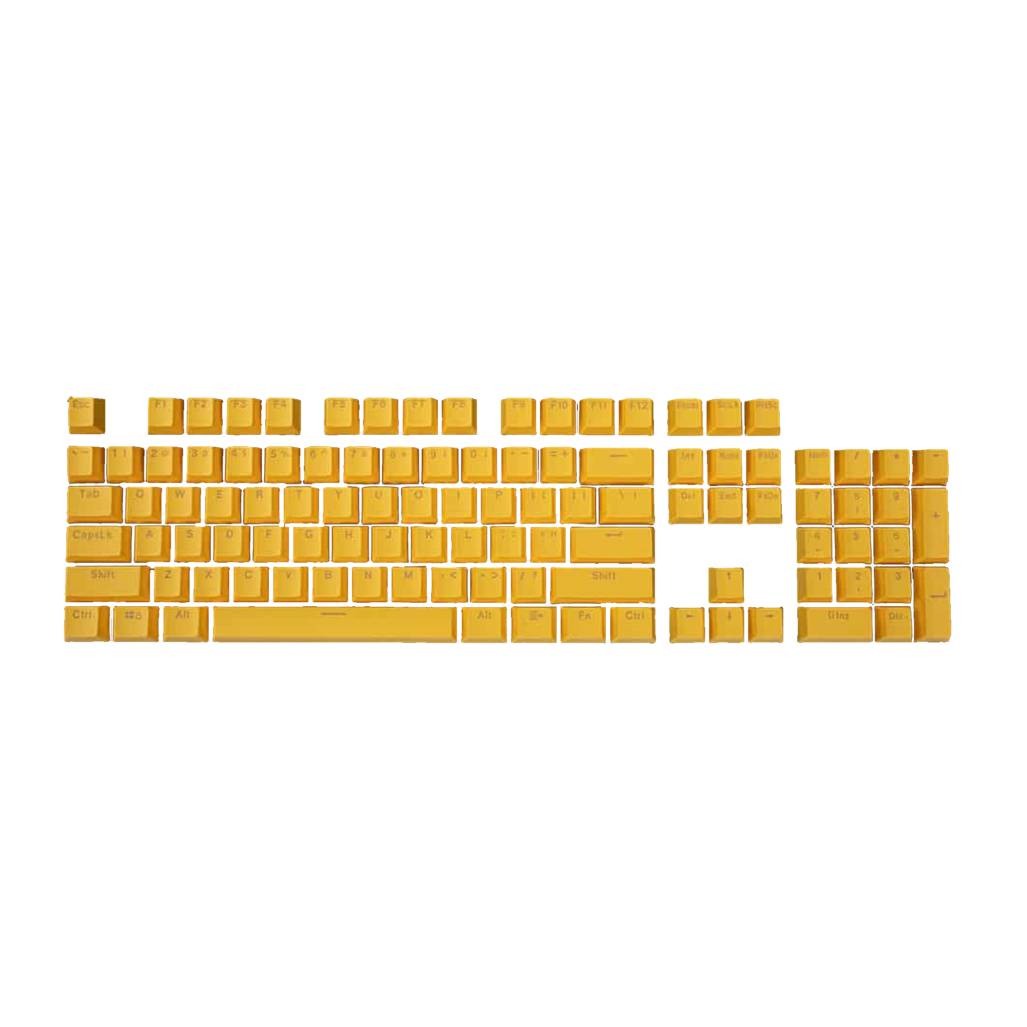 ABS Keycaps Set – 104 Keys (Yellow)