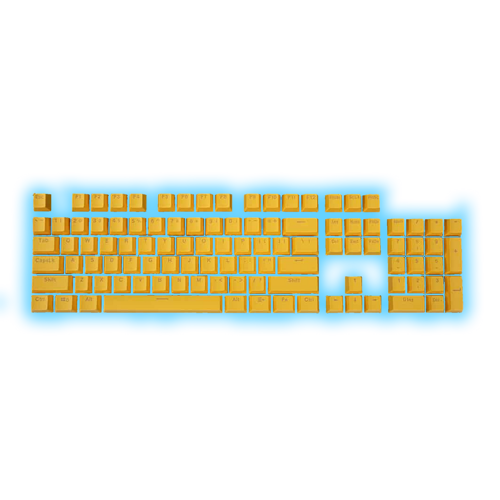 ABS Keycaps Set – 104 Keys (Yellow)