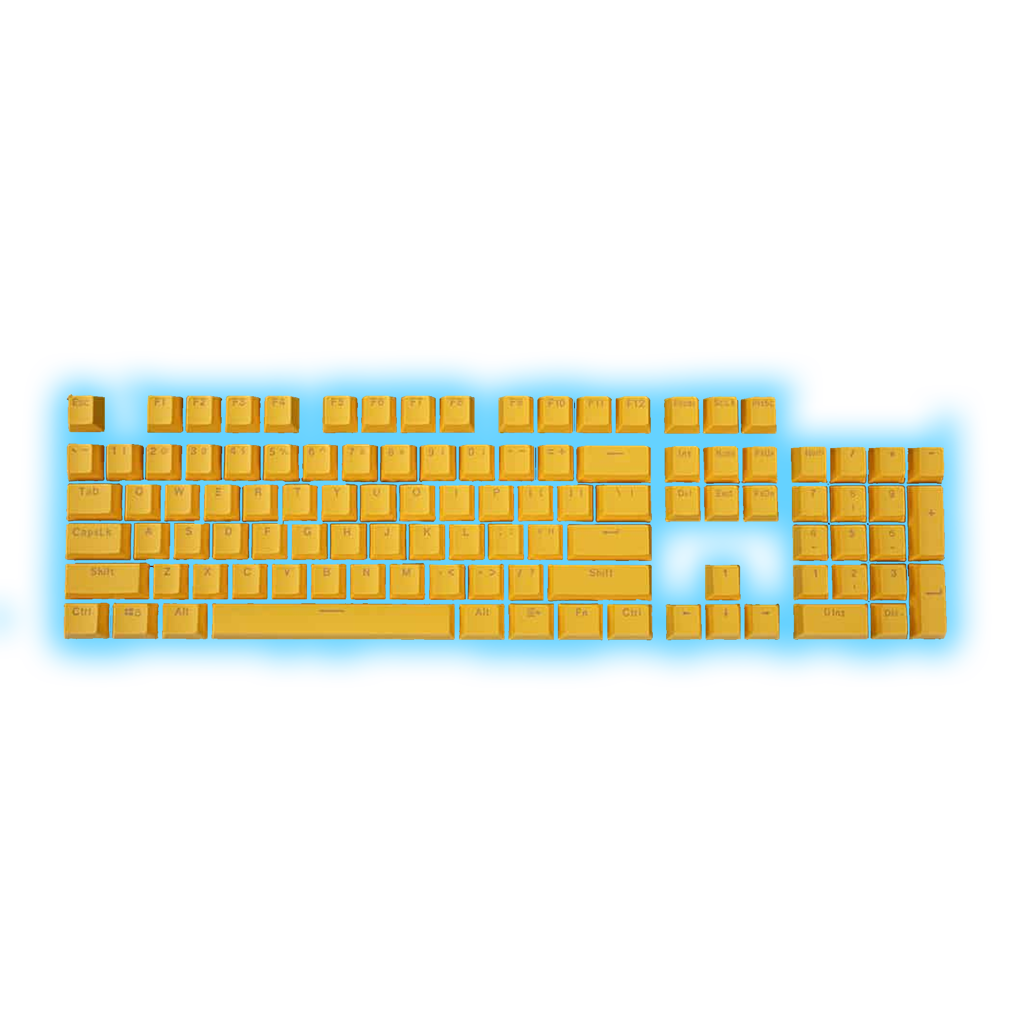 ABS Keycaps Set – 104 Keys (Yellow)