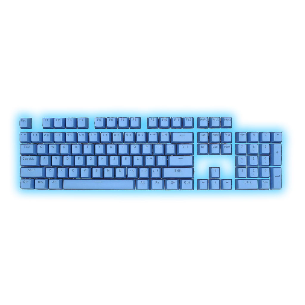 ABS Keycaps Set – 104 Keys (Light Blue)