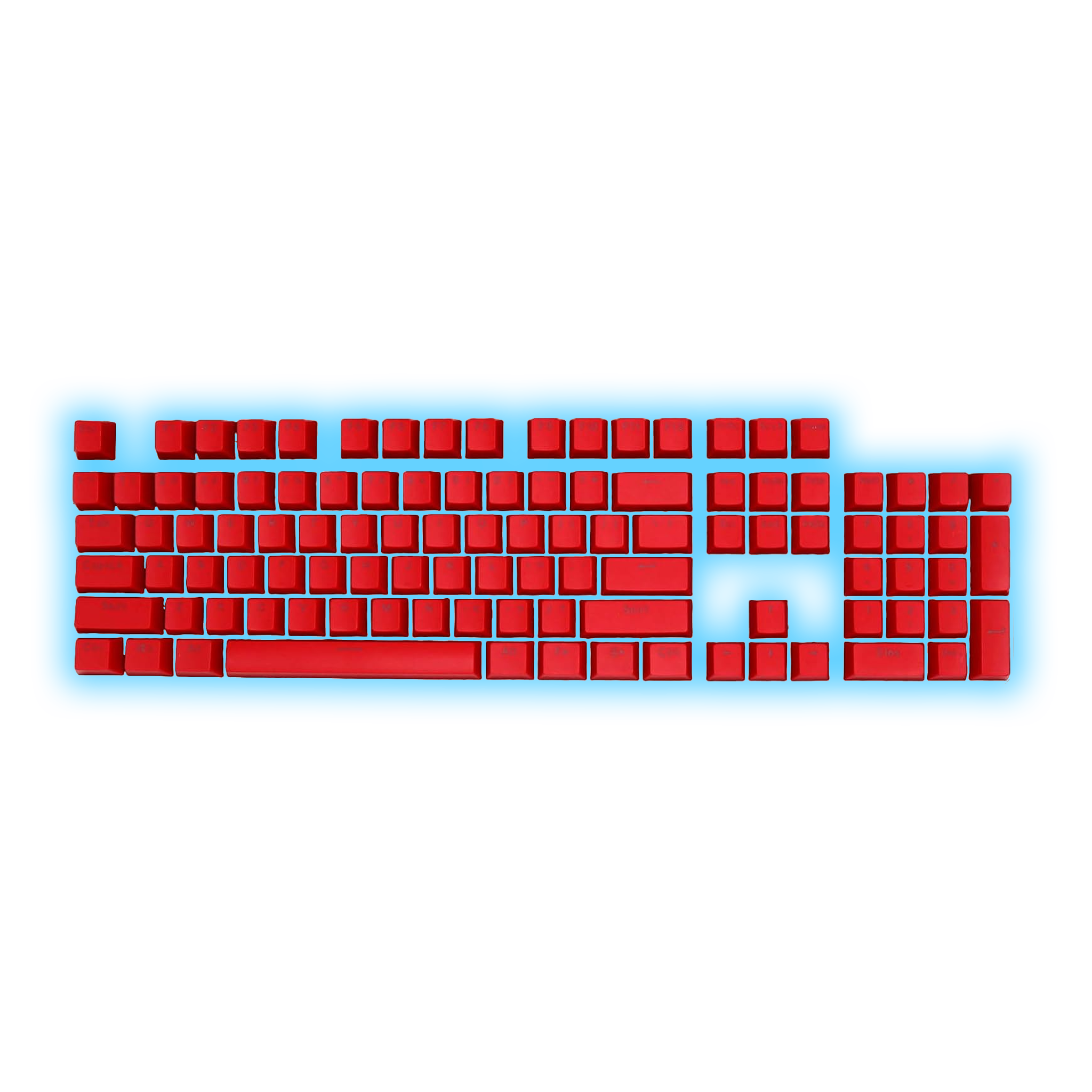ABS Keycaps Set – 104 Keys (Red)