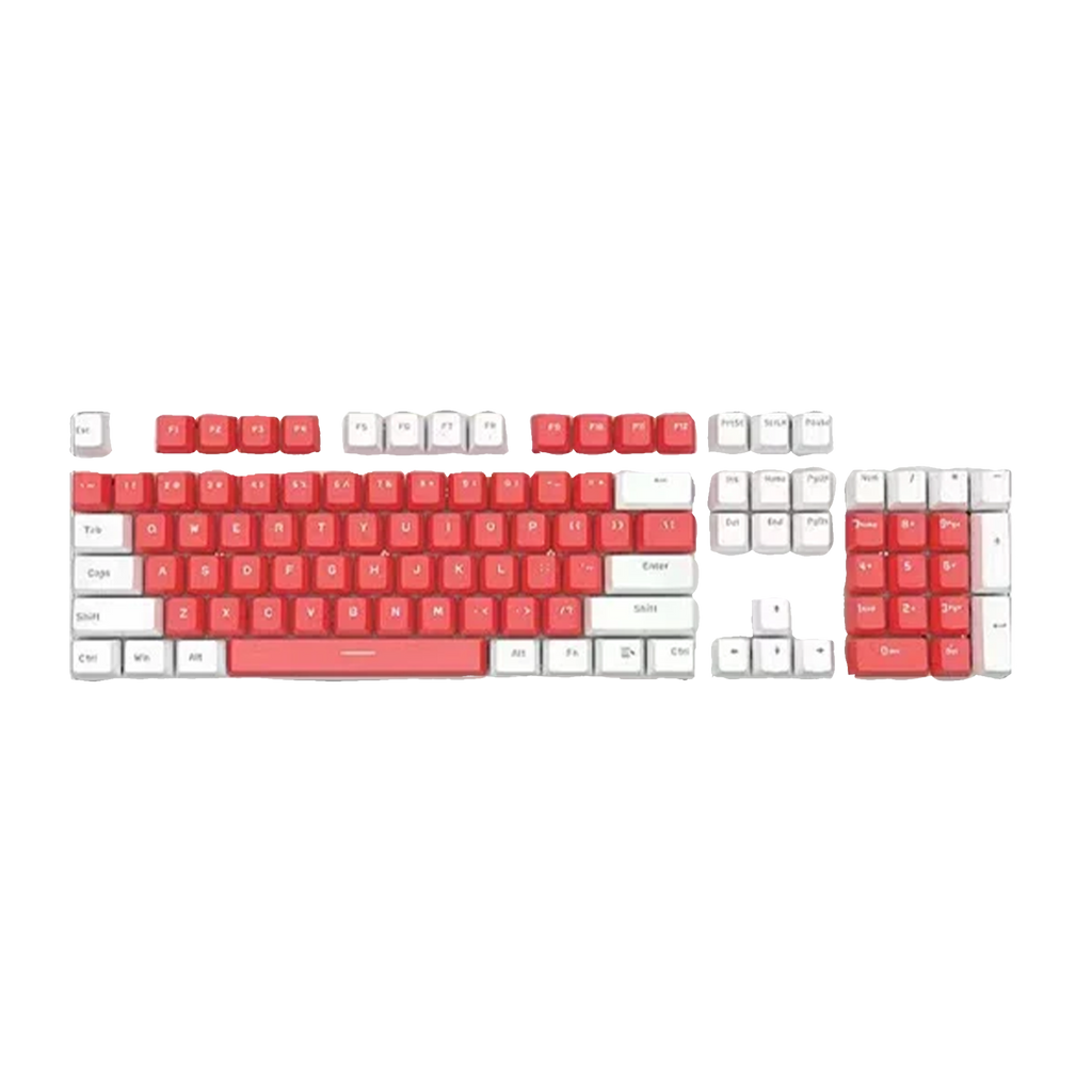 ABS Keycaps Set – 104 Keys (Red/White)