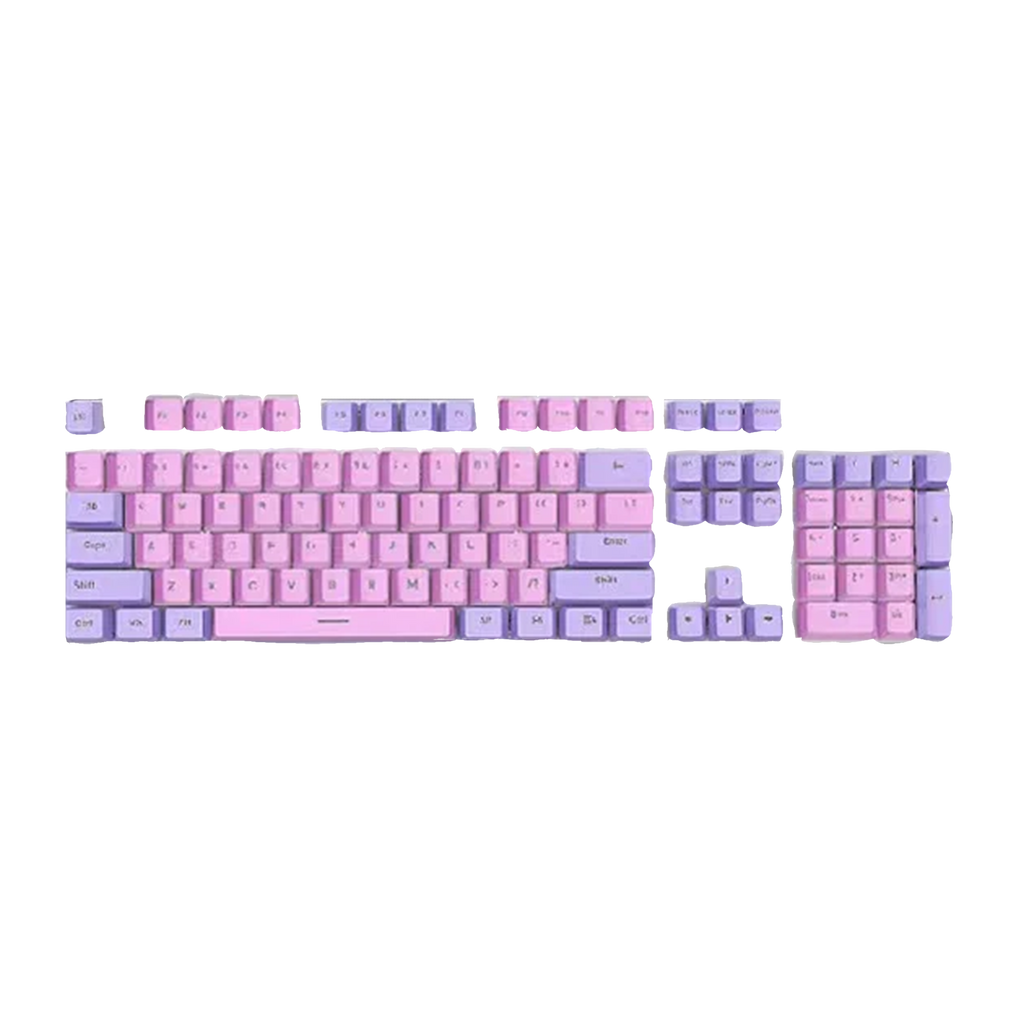ABS Keycaps Set – 104 Keys (Pink/Purple)