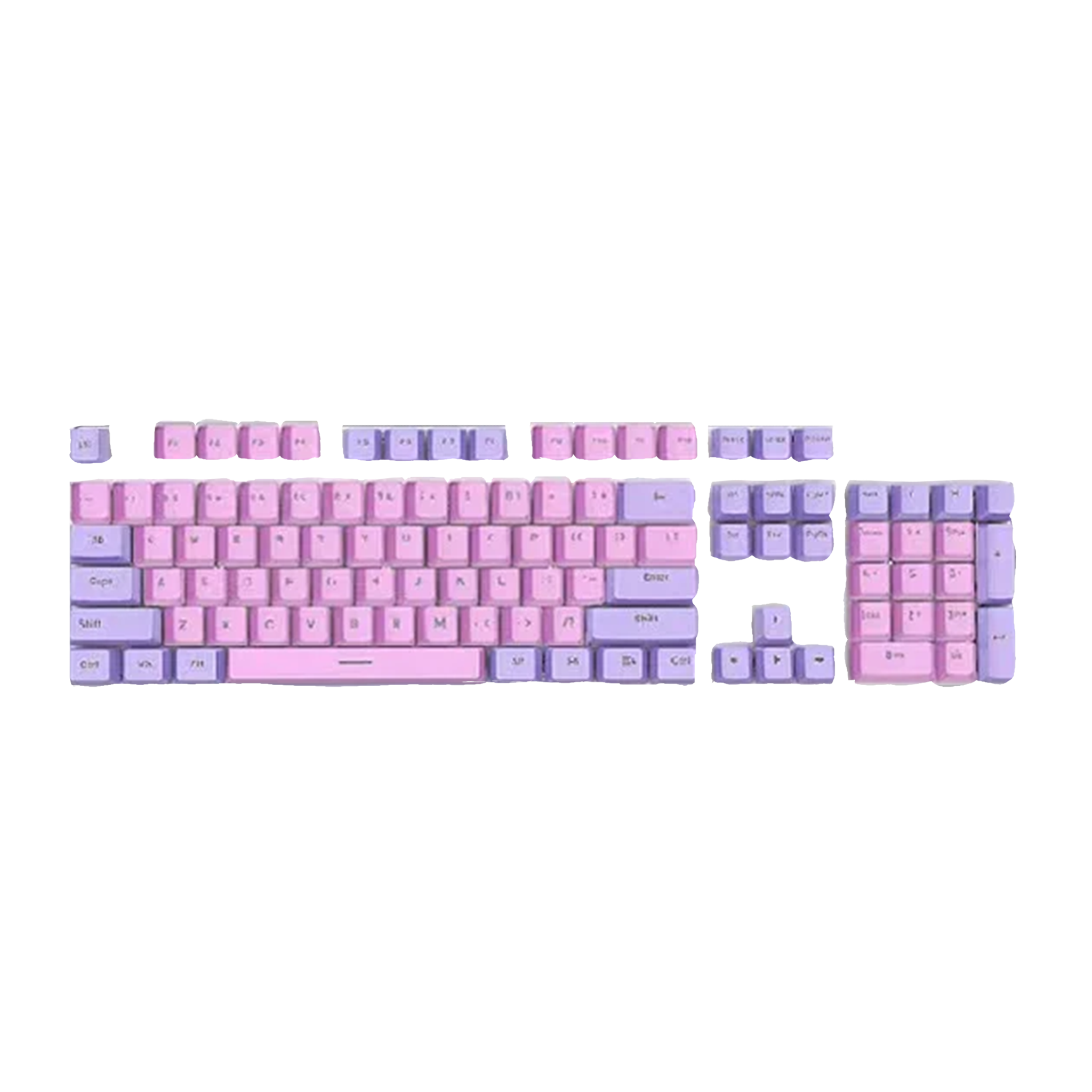 ABS Keycaps Set – 104 Keys (Pink/Purple)