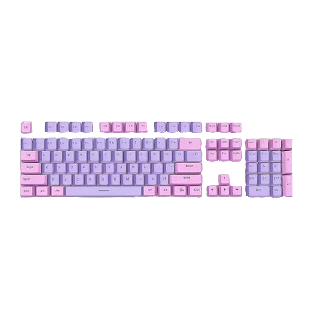 ABS Keycaps Set – 104 Keys (Purple/Pink)