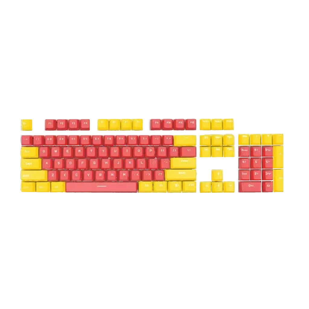 ABS Keycaps Set – 104 Keys (Red/Yellow)