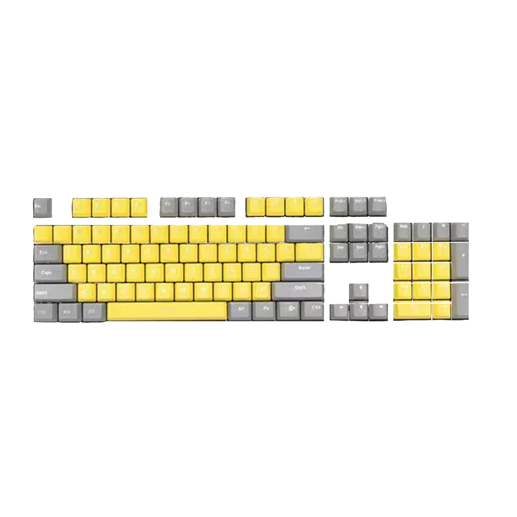 ABS Keycaps Set – 104 Keys (Yellow/Grey)