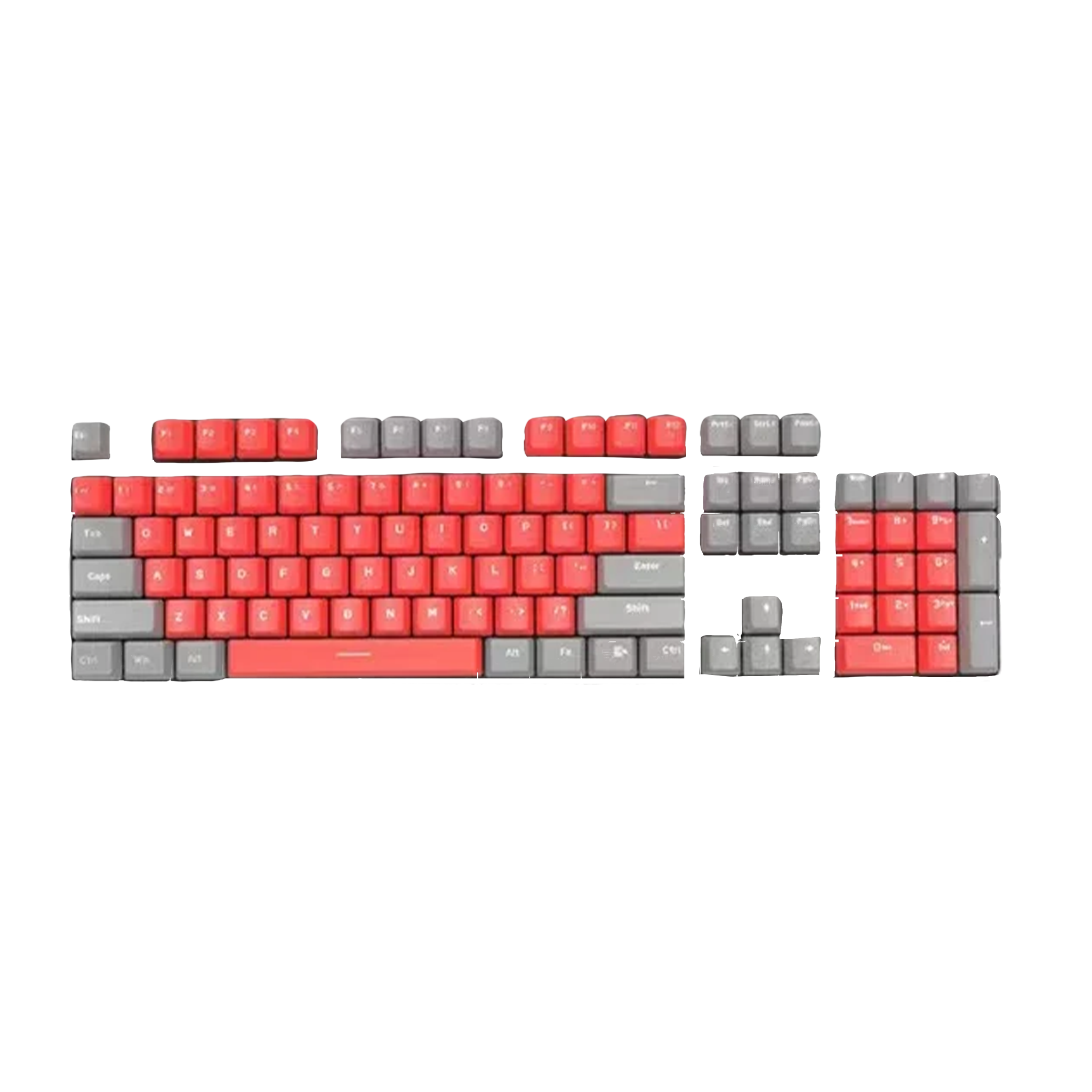 ABS Keycaps Set – 104 Keys (White/Purple)