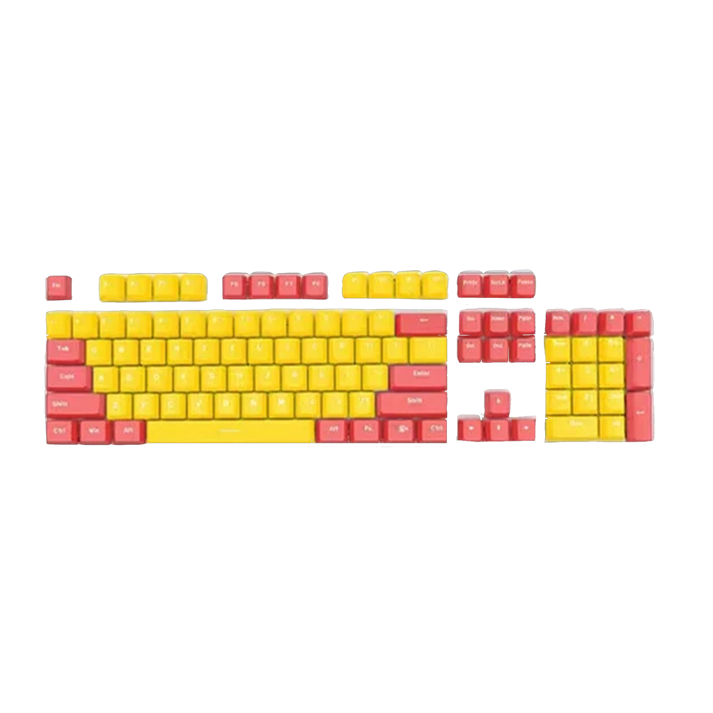 ABS Keycaps Set – 104 Keys (Yellow/Red)