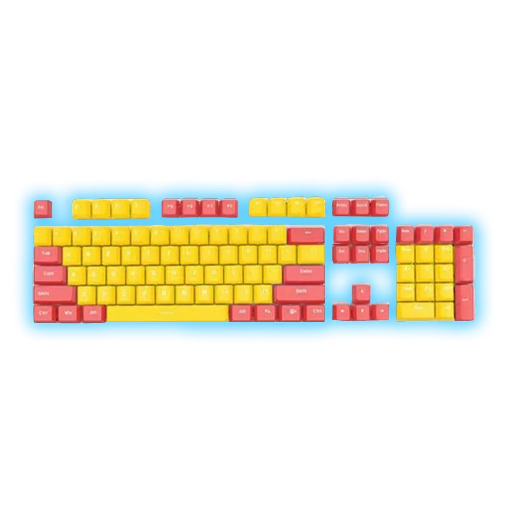 ABS Keycaps Set – 104 Keys (Yellow/Red)