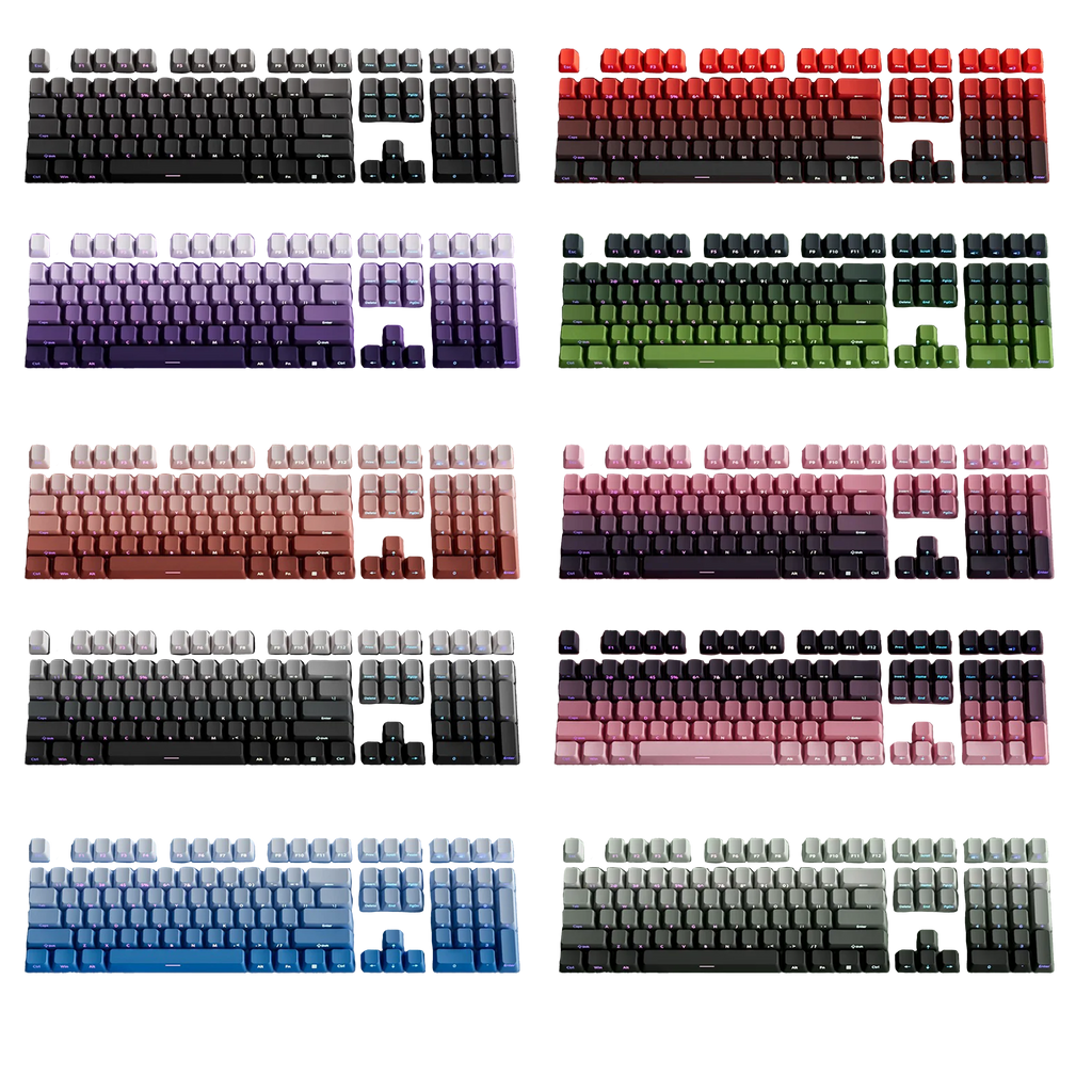 Gradient Side-Printed PBT Keycaps (11 Colors)