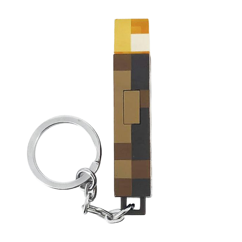 Mini Flashlight Torch Keychain Minecrafte Game Peripheral Props Plastic MC Game Toys Backpack Decoration Pendant Party for Gifts