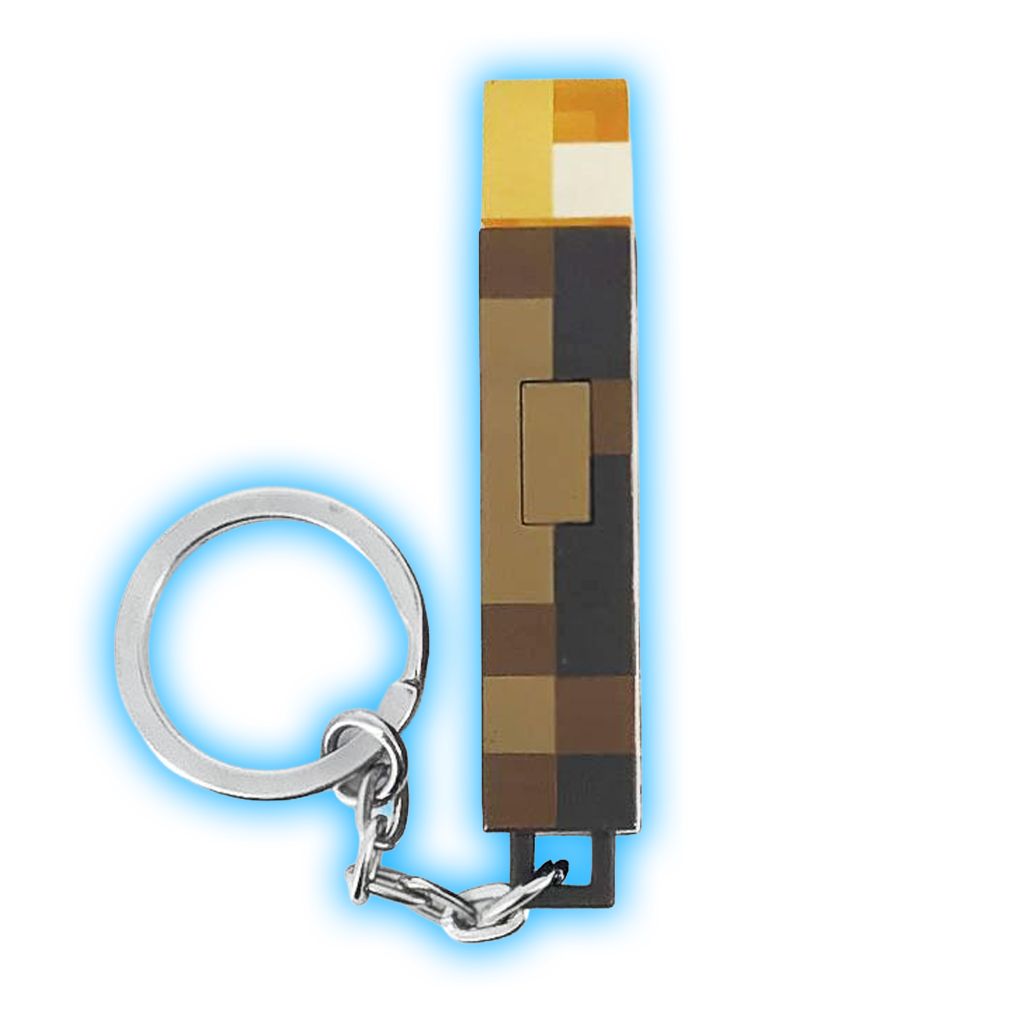 Minecraft Inspired Torch Keychain (LED Light)